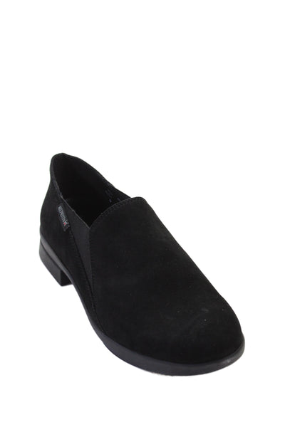 Mephisto Womens Suede Bucksoft Slide On Sirina Loafers Black Size 7