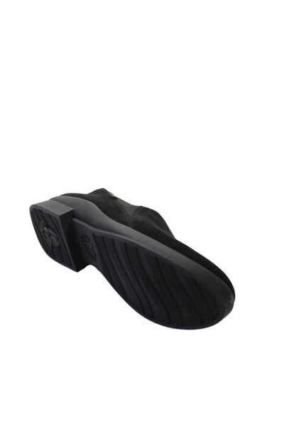 Mephisto Womens Suede Bucksoft Slide On Sirina Loafers Black Size 7