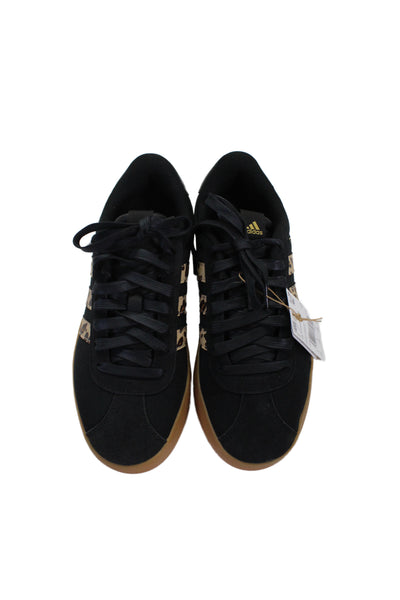 Adidas Womens VL Court 3.0 Low Top Sneakers Black Brown Size 7.5