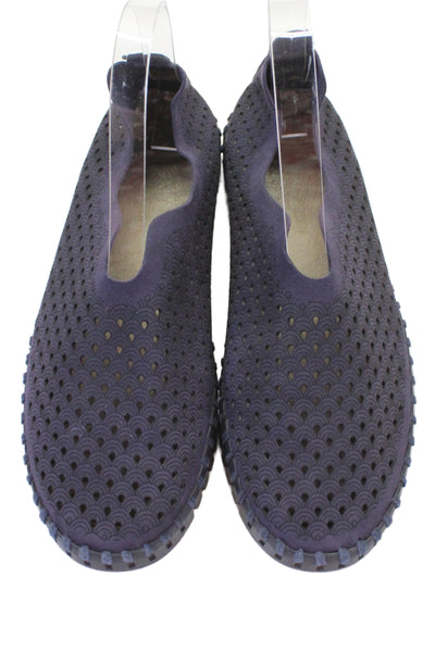 Ilse Jacobsen Womens Printed Slide On Flats Blue Black Size 37 7