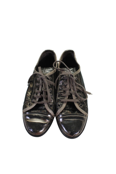 AGL Attilio Giusti Leombruni Womens Animal Print Sneakers Gold Black Size 38 8