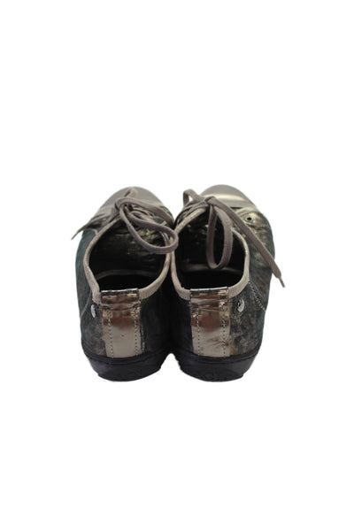 AGL Attilio Giusti Leombruni Womens Animal Print Sneakers Gold Black Size 38 8