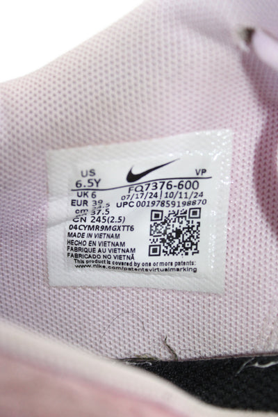 Nike Girls Lace Up Mesh Trim Logo Sabrina 2 Running Sneakers Pink Size 6.5