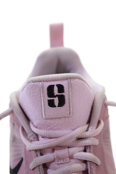Nike Girls Lace Up Mesh Trim Logo Sabrina 2 Running Sneakers Pink Size 6.5