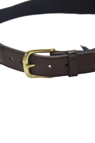 Vineyard Vines Mens Medium Width Logo Buckle Belt Navy Pink Canvas Size 30