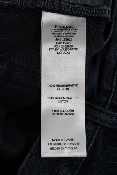 Frame Womens Tapered Black Mid Rise Jeans Size 23