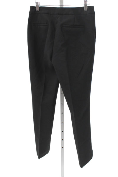 Zara Women Dress Pants Black Solid Button Classic Size S