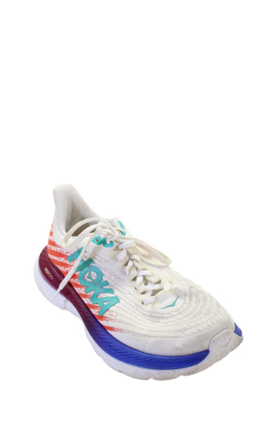 HOKA Womens Lace Up Low Top Running Sneakers Multicolor Size 7.5
