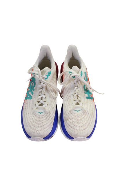 HOKA Womens Lace Up Low Top Running Sneakers Multicolor Size 7.5