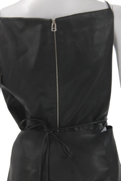 Cedric Charlier Womens Camisole Black Square Neck Tie Sleeveless Size 8