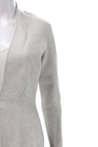 L.K. Bennett Women Basic Gray Viscose Jacket Long Sleeve Size S