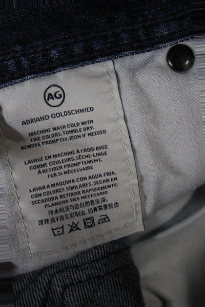AG Mens Straight Blue Jeans Cotton Blend Size 34