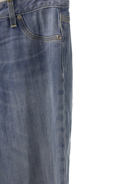 Paper Denim + Cloth Womens Straight Jeans Blue 100% Cotton Mid Rise Size 29