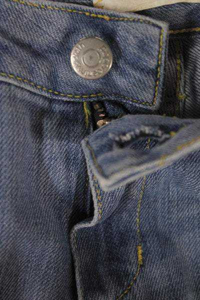 Paper Denim + Cloth Womens Straight Jeans Blue 100% Cotton Mid Rise Size 29