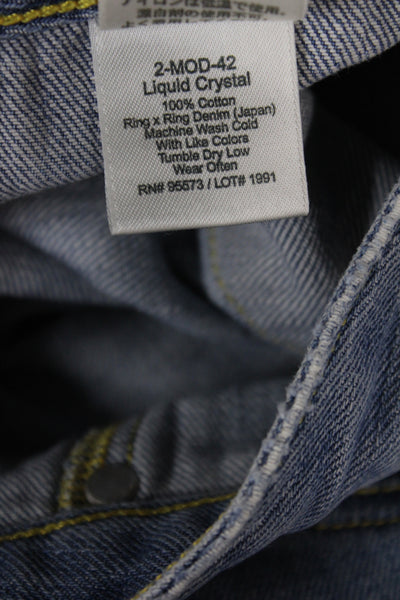 Paper Denim + Cloth Womens Straight Jeans Blue 100% Cotton Mid Rise Size 29