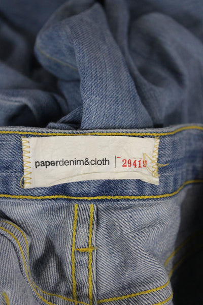 Paper Denim + Cloth Womens Straight Jeans Blue 100% Cotton Mid Rise Size 29