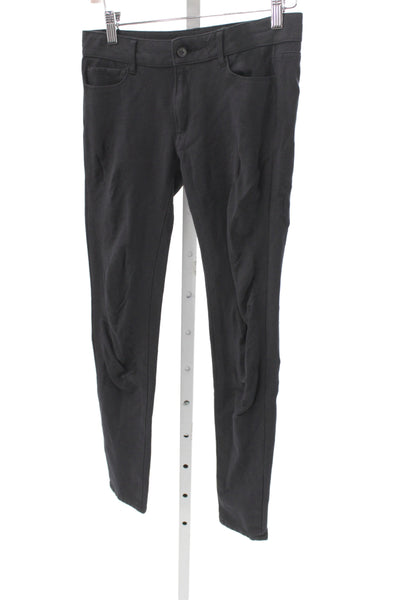 Paige Womens Black Mid Rise Cotton Jeggings Button Size 27