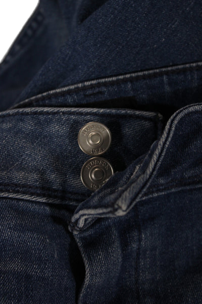 Hudson Women Cropped Mid-Rise Blue Jeans Size 26