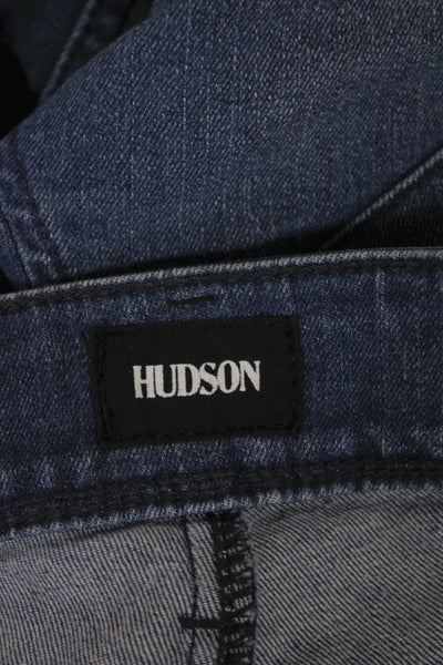 Hudson Women Cropped Mid-Rise Blue Jeans Size 26