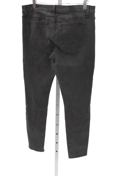 Joes Womens Skinny Black Mid Rise Jeans Cotton Blend Button Fly Size 31