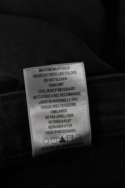 Joes Womens Skinny Black Mid Rise Jeans Cotton Blend Button Fly Size 31
