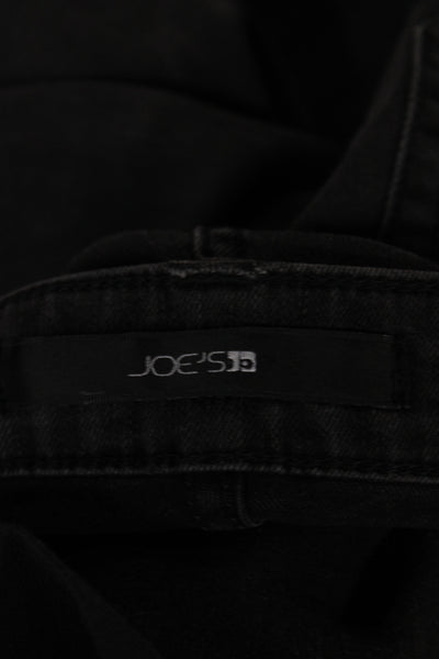 Joes Womens Skinny Black Mid Rise Jeans Cotton Blend Button Fly Size 31