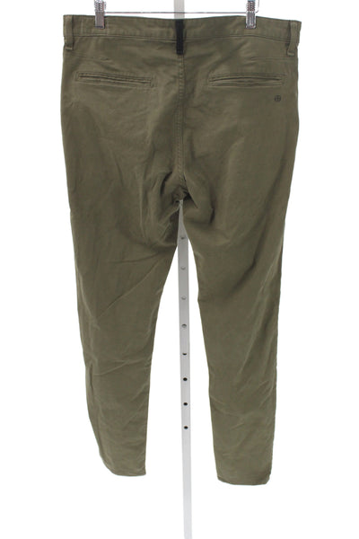 Rag & Bone Mens Green Chino Pants Cotton Button Size 34