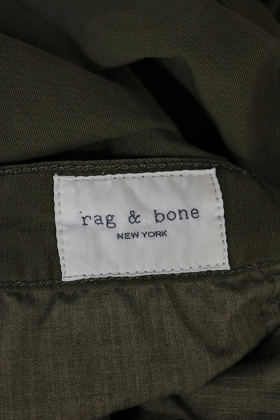 Rag & Bone Mens Green Chino Pants Cotton Button Size 34