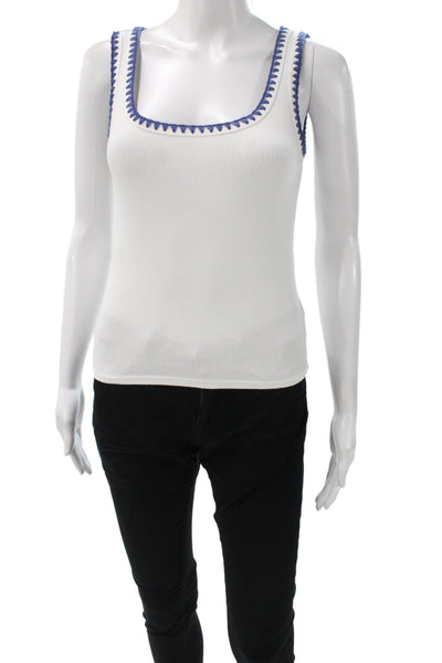 Z Supply Women Camisole Square Neck White Sleeveless Casual Size S