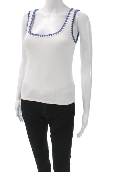 Z Supply Women Camisole Square Neck White Sleeveless Casual Size S