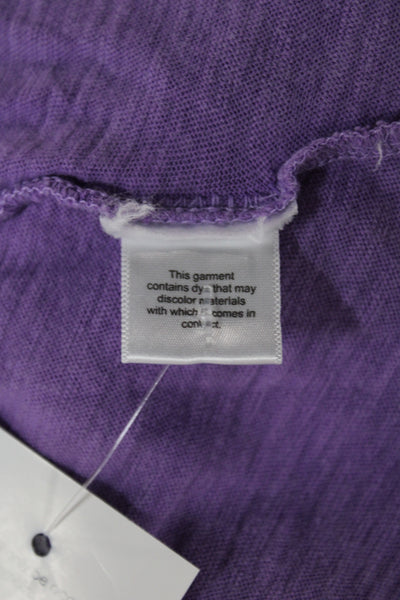 We The Free Women Basic Purple Cotton Crew Neck T Shirt Short Sleeve Size M