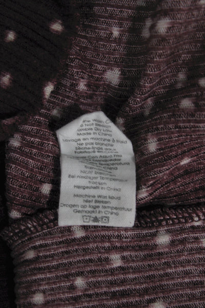 PJ Salvage Womens Printed Ribbed Pajama Pant Set Purple Size Extra Small/Medium
