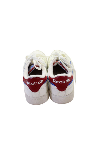 Reebok Womens Leather Low Top Club C 85 Vintage Sneakers White Red Size 6.5