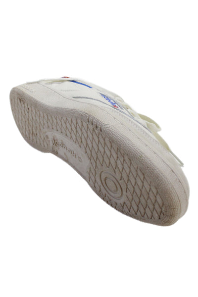 Reebok Womens Leather Low Top Club C 85 Vintage Sneakers White Red Size 6.5