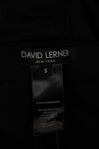 David Lerner Women Ankle Leggings Distressed Black Nylon Size S