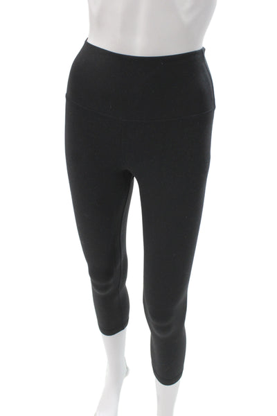 Lululemon Women Capri Leggings Black Nylon Athleisure Pull On Size 4