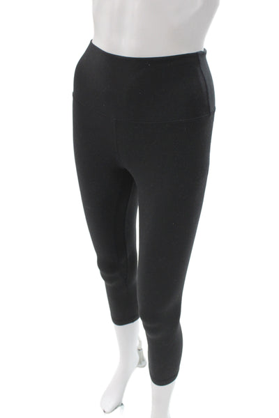 Lululemon Women Capri Leggings Black Nylon Athleisure Pull On Size 4