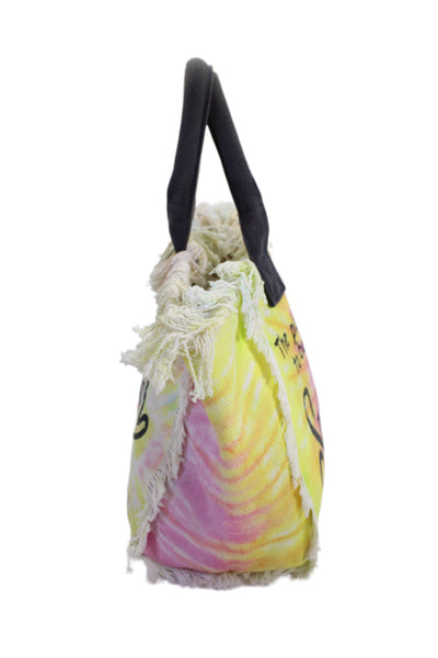 MC2 Saint Barth Womens Tie Dye Print Shoulder Handbag Multi Colored
