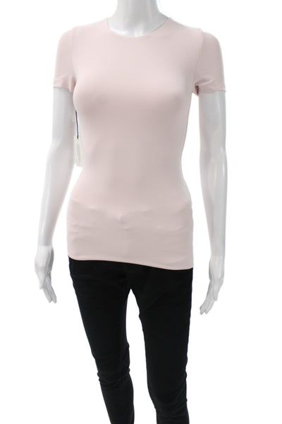 Aritzia Womens Basic Pink Crew Neck Short Sleeve T-Shirt Size XS