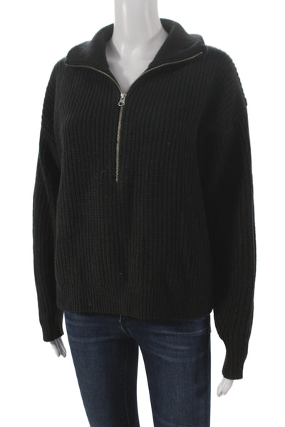 Everlane Womens Collared Black Wool Pullover Sweater Long Sleeve Size S