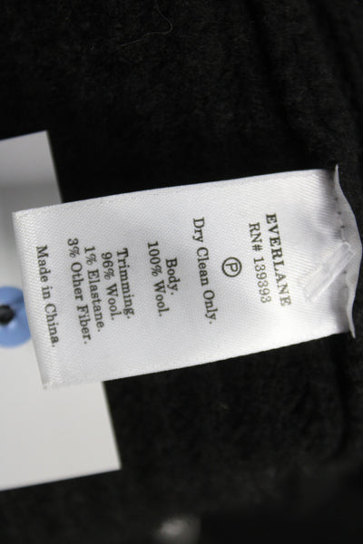 Everlane Womens Collared Black Wool Pullover Sweater Long Sleeve Size S