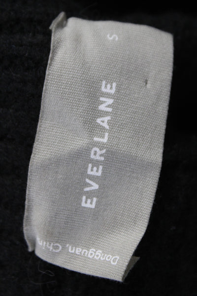 Everlane Womens Collared Black Wool Pullover Sweater Long Sleeve Size S