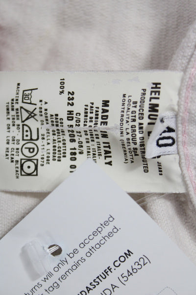 Helmut Lang Women Basic Jacket Beige Cotton Long Sleeve Button Size M