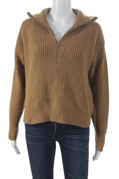 Everlane Womens Brown Wool Collared Pullover Sweater Long Sleeve Size S