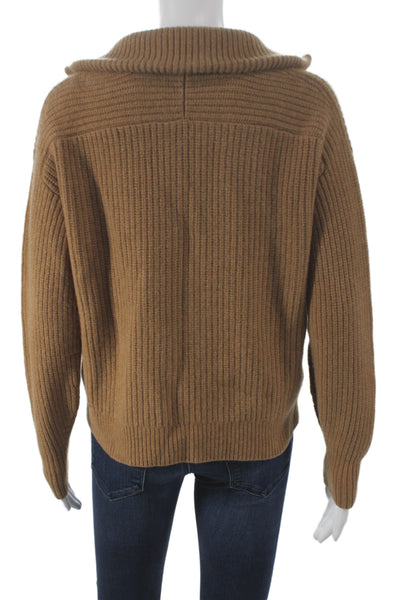 Everlane Womens Brown Wool Collared Pullover Sweater Long Sleeve Size S