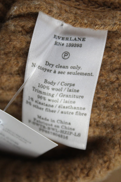 Everlane Womens Brown Wool Collared Pullover Sweater Long Sleeve Size S