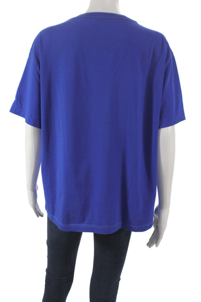 Polo Ralph Lauren Mens Blue V-Neck Basic Cotton T-Shirt Short Sleeve Size L