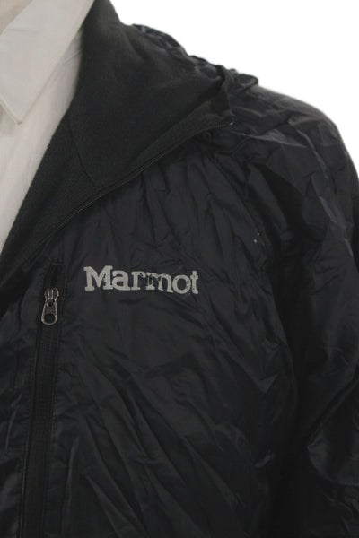 Marmot Mens Windbreaker Black Zip Polyester Outdoor Size L
