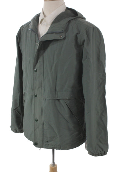Taylor Stitch Mens Anorak Jacket Green 60% Organic Cotton Snap Size 42