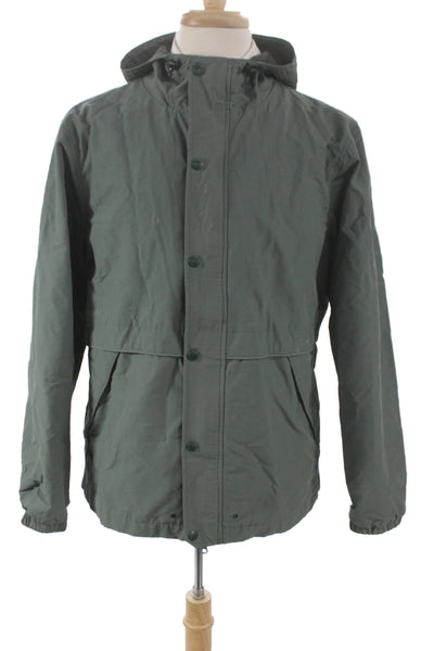 Taylor Stitch Mens Anorak Jacket Green 60% Organic Cotton Snap Size 42
